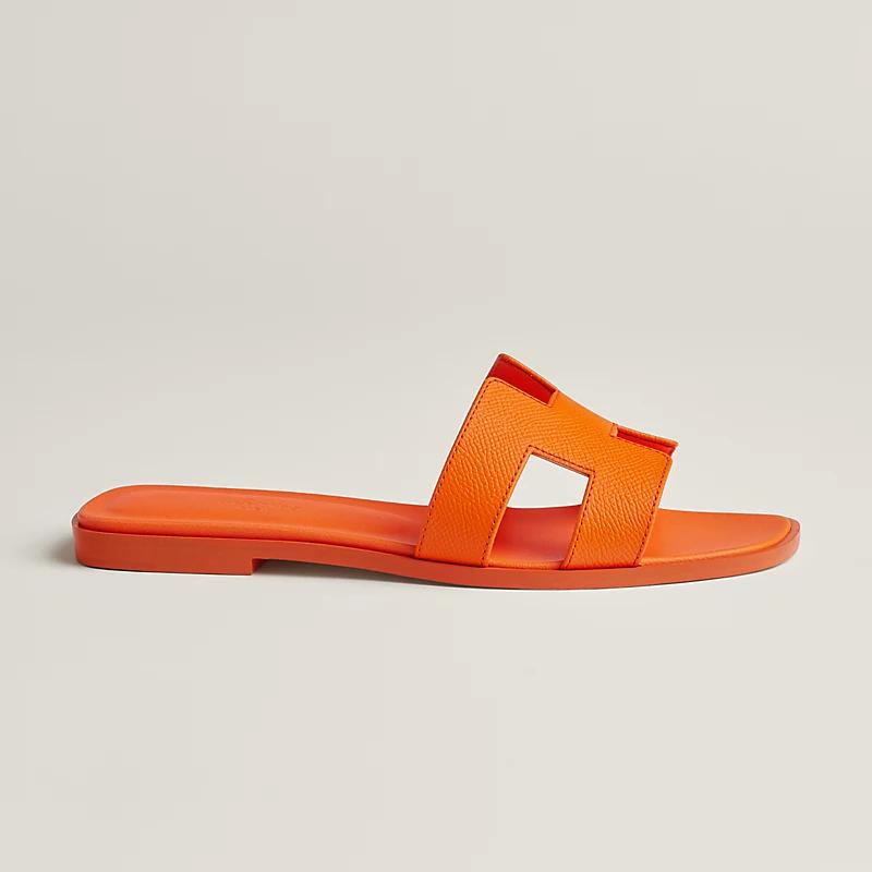 Giày Hermes Oran Sandal Nữ Cam